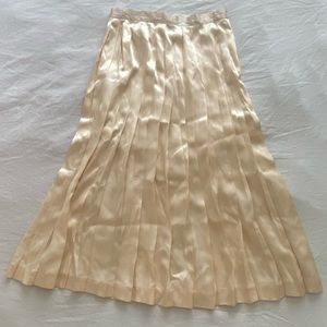dior separates 100% silk cream slip skirt